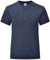 SS025 Girls Iconic T Heather Navy colour image