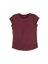 EP16 Women's Rolled Sleeve T Shirt Stone Wash Burgundy colour image
