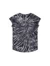 EP16 Women's Rolled Sleeve T Shirt Tie Dye Black colour image