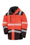 R475X Printable Softshell Safety Coat Fluorescent Orange / Black colour image