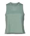 BL6682 Bella Ladies Racer Back Cropped Tank Top Heather Dusty Blue colour image