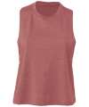 BL6682 Bella Ladies Racer Back Cropped Tank Top Heather Mauve colour image