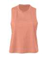 BL6682 Bella Ladies Racer Back Cropped Tank Top Heather Sunset colour image