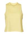 BL6682 Bella Ladies Racer Back Cropped Tank Top Heather French Vanilla colour image