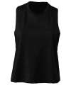 BL6682 Bella Ladies Racer Back Cropped Tank Top Black colour image