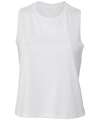 BL6682 Bella Ladies Racer Back Cropped Tank Top White colour image