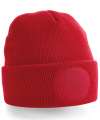 B446 Circular patch printers beanie Classic Red colour image