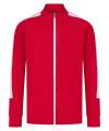 LV871 Knitted tracksuit top Red / White colour image
