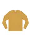 EP185L earth positive premium long sleeve t-shirt FADED MUSTARD colour image