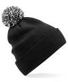BB450R Recycled Snowstar® Beanie Black / White colour image