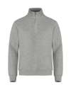 CQ021033 ¼ zip Sweatshirt Grey melange colour image