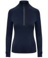 JC035 Women's Cool Flex long half zip top French Navy colour image