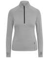 JC035 Women's Cool Flex long half zip top Silver Grey colour image