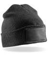 RC934 Recycled ThinsulateTM printers beanie Black colour image