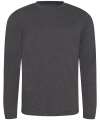 JT002 Long Sleeve Tri Blend T Shirt Heather Charcoal colour image