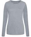 JT002F Women's triblend T long sleeve Heather Grey colour image