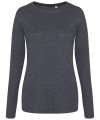 JT002F Women's triblend T long sleeve Heather Charcoal colour image