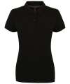 H102 Ladies Pique Polo Black colour image