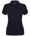 H102 Ladies Pique Polo Navy colour image