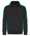 LV341 Unisex team Hoodie Black / Emerald colour image