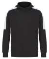 LV341 Unisex team Hoodie Black / White colour image