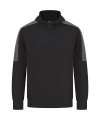 LV341 Unisex team Hoodie Black / GunmetalGrey colour image