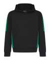LV342 Kids Team Hoodie Black / Emerald colour image