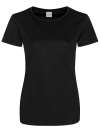 JC025 AWDis Ladies Cool Smooth T-Shirt Jet Black colour image