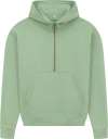 EP314 Women's Half Zip Hoodie sueded bamboo green colour image