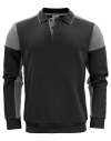 PP2262060 Long Sleeve Polo Sweatshirt Black / Anthracite colour image
