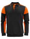 PP2262060 Long Sleeve Polo Sweatshirt Black / Orange colour image