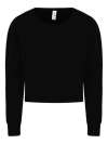 JH035 Womens Cropped Sweat Deep Black colour image