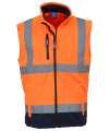 YK207 Yoko Hi Vis Soft Shell Gilet orange / Navy colour image