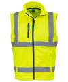 YK207 Yoko Hi Vis Soft Shell Gilet Yellow colour image