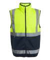 RG469 Regatta High Visibility Pro Full Zip Gilet Yellow / Navy colour image
