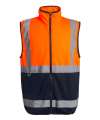 RG469 Regatta High Visibility Pro Full Zip Gilet Orange / Navy colour image