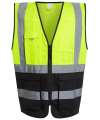 RG469 Regatta High Visibility Pro Full Zip Gilet Yellow / Black colour image