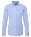 PR384 Ladies Supreme Long Sleeve Oxford Shirt Oxford Blue colour image