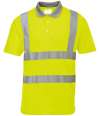 PW024 S477 Hi vis short sleeved polo Yellow colour image