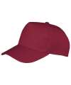 RC84J Boston junior 65/35 polycotton cap Burgundy colour image