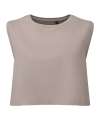 TR119 Organic crop tank Stone colour image