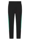 LV883 Kids Knitted Tracksuit Pants Black / Emerald colour image