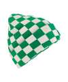 BB531 (B531) Checkerboard Beanie Kelly Green / Off White colour image