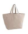 W677 Oversized Beach Bag Biscuit Stripe colour image