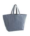 W677 Oversized Beach Bag Navy Stripe colour image