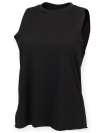 SK232 Ladies High Neck Vest Black colour image