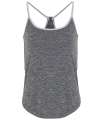 TR043 Women's TriDri yoga vest Black Melange / Silver Melange colour image