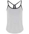 TR043 Women's TriDri yoga vest Silver Melange / Black colour image