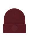 UC412 Circular Patch Beanie Maroon colour image