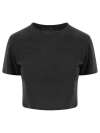 CUST CROP TOP CUST CROP TOP Heather Black colour image
